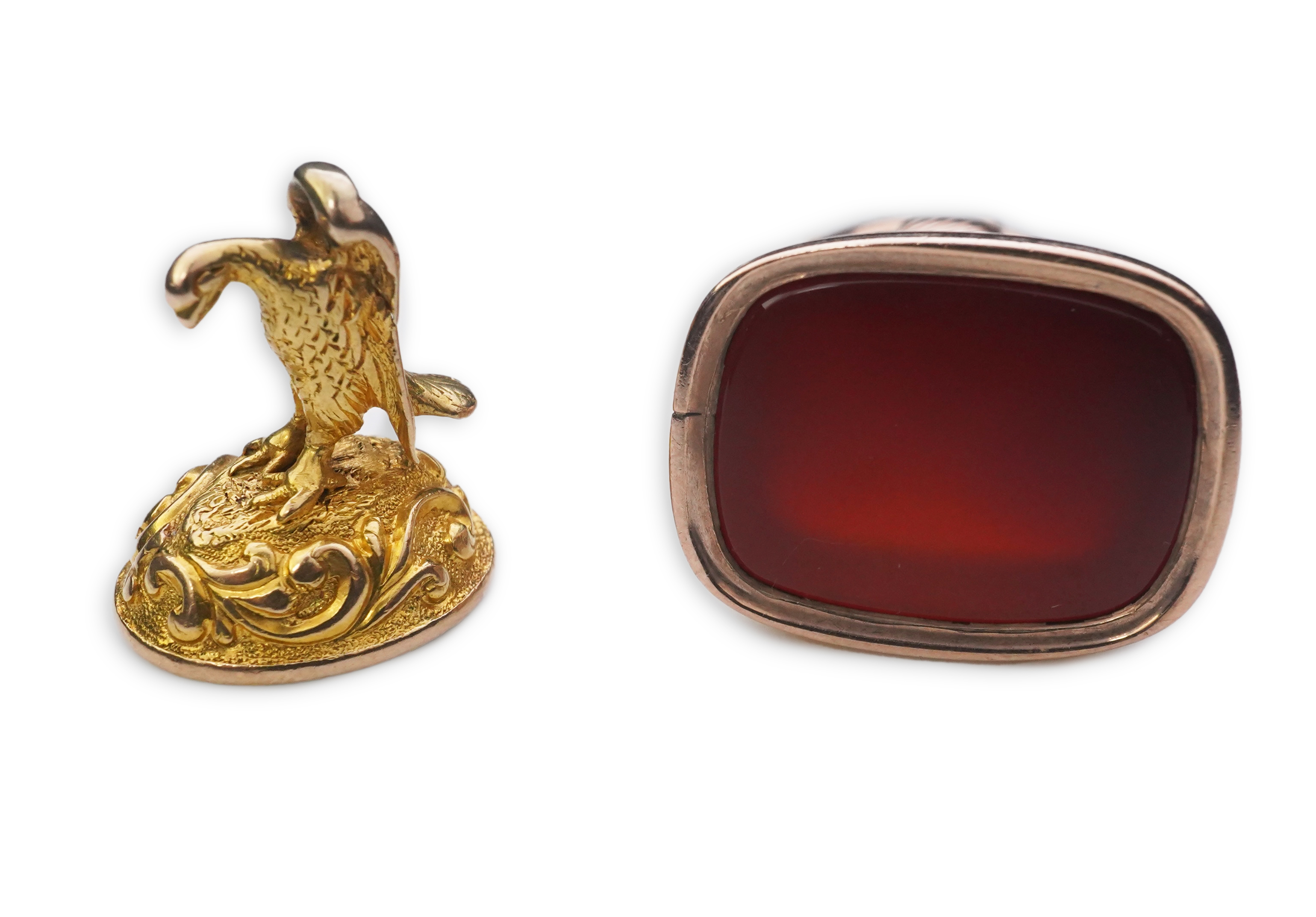 Two Victorian fob seals, 19th century